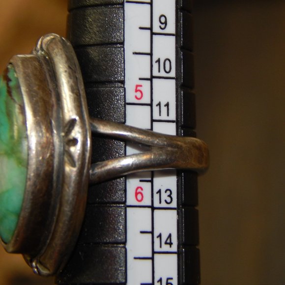 Vintage  Beautiful Semi Precious Stone 925  Ring - Picture 8 of 8